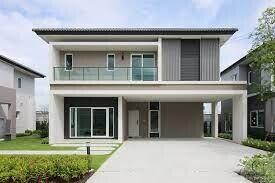 Modern two-story residential home with spacious driveway