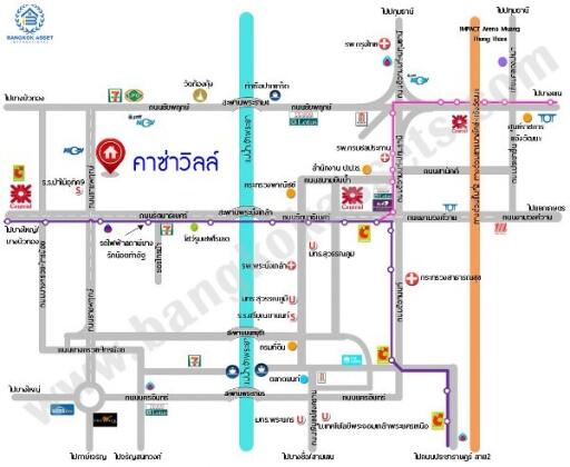 Detailed transit map showing stations and routes