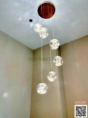 Elegant pendant light fixture in a modern home
