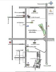 Detailed layout map of a residential area showing streets and building placements