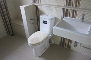 Modern Bathroom Interior with Toilet and Sink