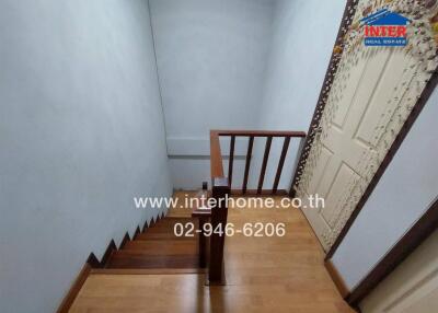 Wooden staircase inside a residential property