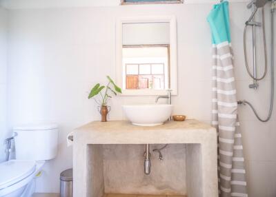 Modern bathroom with natural light