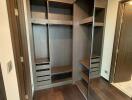 Modern bedroom with built-in wardrobe