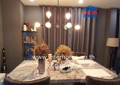 Elegant living room with modern furnishings and stylish decor
