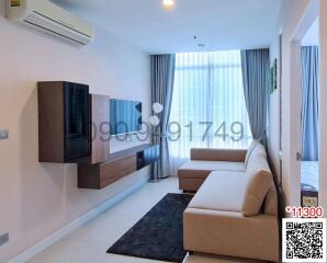 Modern living room with elegant design and comfortable furniture