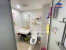 Clean and compact bathroom with modern amenities