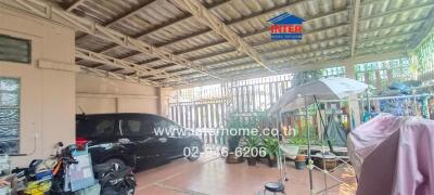 Spacious enclosed garage with parking and storage space