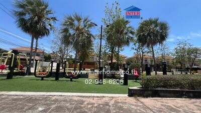 Outdoor fitness area in a residential community