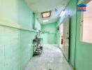 Bright and colorful hallway with tiled flooring