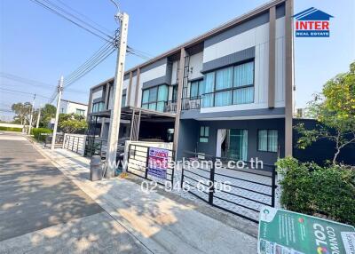 Modern two-story townhouse with street view