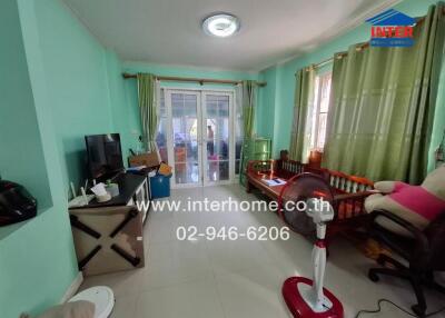 Bright and spacious living room with natural light