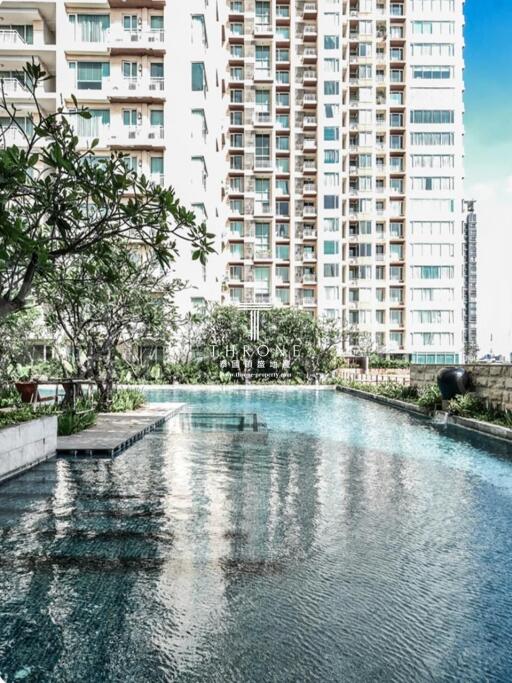 Luxury high-rise apartment buildings with swimming pool