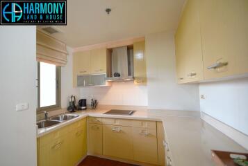 Compact modern kitchen with ample cabinets and essential appliances