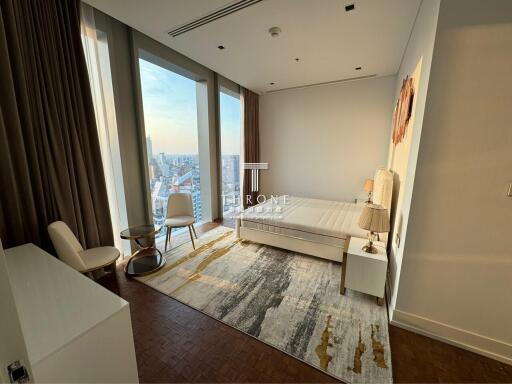 Bright and modern bedroom with city views