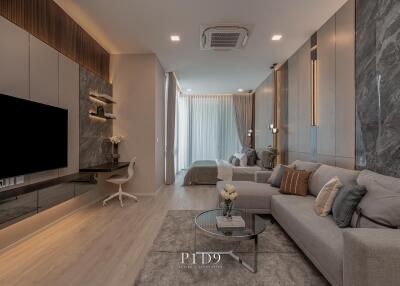 Modern and spacious living room with elegant decor