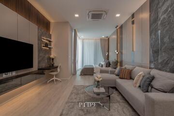 Modern and spacious living room with elegant decor