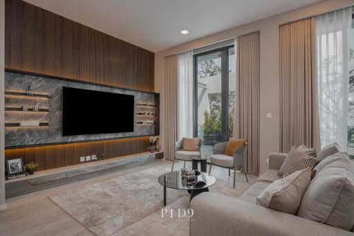 Modern living room with stylish interior design