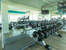 Spacious modern gym with ample equipment