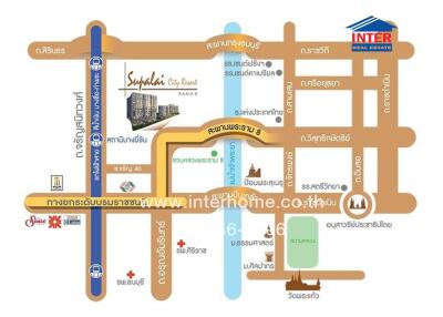 Illustrated map layout of property locations for real estate