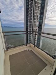 Ocean view from a high-rise apartment balcony