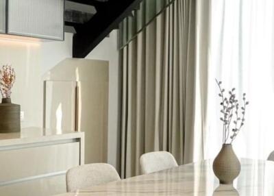 Modern dining room with elegant minimalist decor