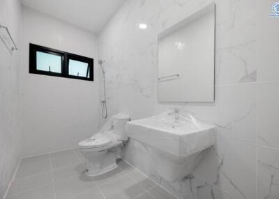 Modern bathroom with clean white design