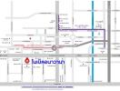 Detailed city map showing streets and landmarks in Thai language