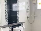 Modern bathroom with shower and toilet facilities