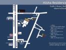 Detailed map layout of Alisha Residence showing nearby roads and facilities