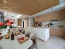 Modern kitchen and dining area with elegant decor