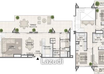 3 Bed 3 Bath 2,951 Sq.Ft Design Quarter At D3