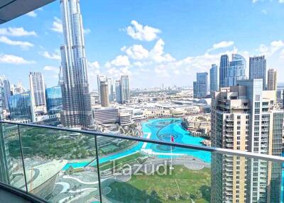 Full Fountain + Burj Khalifa View  Luxurious
