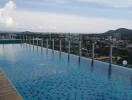 Luxurious infinity pool overlooking expansive cityscape