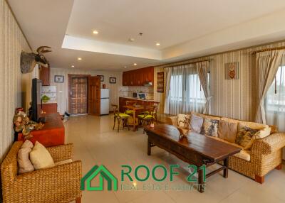 The condo with a spacious room 100 sqm. sea view 1 bedroom 2 bathrooms available at a special price for sale and rent / B-0160K