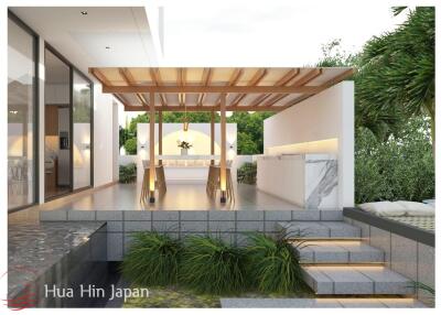 2 Story New Modern design 4 Bedroom Pool Villa in Pranburi  ( Off Plan )