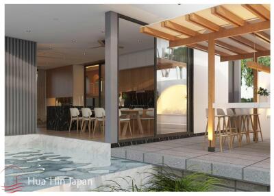 New Modern 2-Story 4 Bedroom Pool Villa, Steps from Pak Nam Pran Beach (Off Plan)