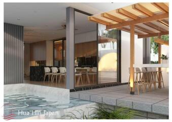 New Modern 2-Story 4 Bedroom Pool Villa, Steps from Pak Nam Pran Beach (Off Plan)