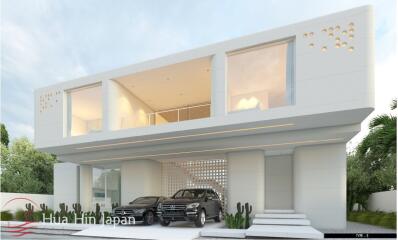 New Modern 2-Story 4 Bedroom Pool Villa, Steps from Pak Nam Pran Beach (Off Plan)