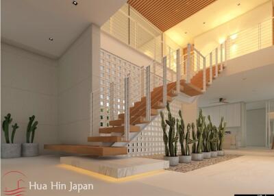 2 Story New Cozy design 4 Bedroom Pool Villa in Pranburi  ( Off Plan )