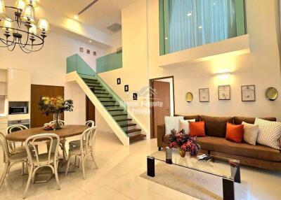 Superb, 2 bedroom, 2 bathroom, duplex unit for rent or sale in The Sanctuary, Wongamat.