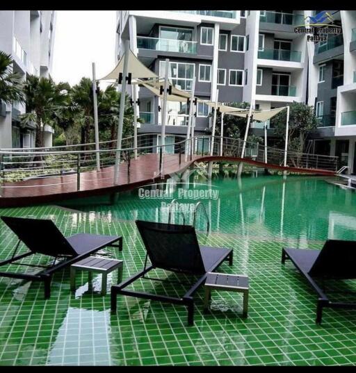 Generous, 1 bedroom, 1 bathroom for sale in foreign name in Feelture Condominium, Na Jomtien.