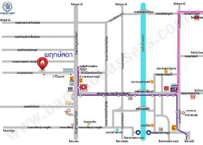 Illustrative map of urban transport routes