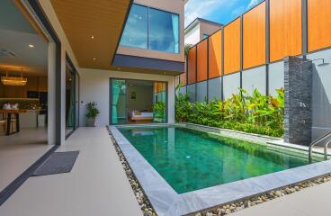 Modern home with outdoor swimming pool