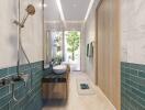 Modern bathroom with natural light and elegant design