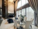Elegant dining room with luxurious interior design