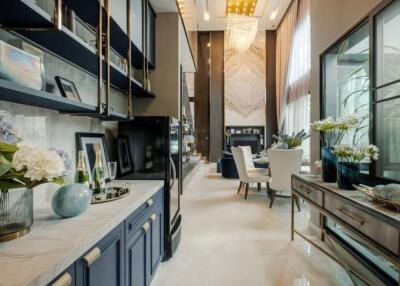 Modern luxury kitchen with elegant design and high-end appliances