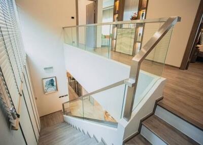 Modern staircase in a luxury home