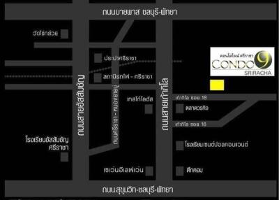 Area map for Condo 9 Sriracha with locale and street names