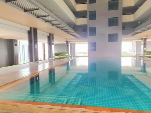 Luxurious indoor swimming pool in a modern residential building